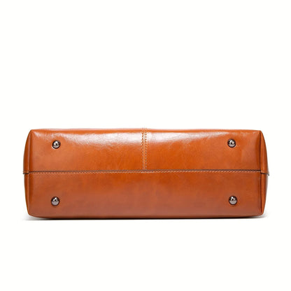 Sac cabas marron en cuir – format moyen
